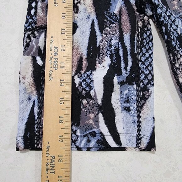 Calvin Klein Shorts Women's Abstract Animal Print‎ Bike Shorts High Rise S - Picture 6 of 9